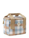 Lunch Cooler Bag - Cottage Blue Checks Patterned Fabelab