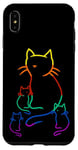 Coque pour iPhone XS Max Chaton arc-en-ciel famille chat enfant bébé