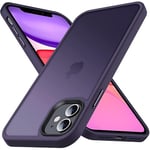 Anqrp Zero Seriesr Compatible avec iPhone 11 Coque, Étui translucide Mat et Minimaliste, Coque pour iPhone 11 avec Silicone Liquide 6.1 Pouces, Violet Foncé