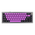 EPOMAKER EK68 Clavier Mécanique SansFil/Bluetooth/USB-C. Clavier 65% avec Batterie 3000mAh, Bouton de Volume, RGB, HotSwap, pour Gaming/Bureau/PC/Mac/Linux ((US) Pourpre Noir, Wisteria Linear Switch)