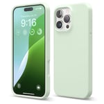 elago Compatible with iPhone 16 Pro Max Case, Premium Liquid Silicone Case, Full Body Protective Cover, Shockproof, Slim Phone Case, Anti-Scratch Soft Microfiber Lining, 6.9 inch (Soft Mint)