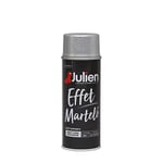 Julien Peinture Aérosol Intérieure et Extérieure Color Touch Effet - Gris Alu 400 ml Effet Martelé