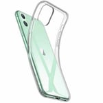 Coque Silicone pour iPhone 11 Pro Max Etui de Protection Transparent Antichoc Li