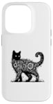 Coque pour iPhone 14 Pro T-shirt mystique chat mystique chat mandala mystique