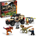 LEGO 76951 Jurassic World Le Transport du Pyroraptor et du Dilophosaurus, Din...