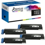 PREMIUM CARTOUCHE - x4 Toner - 45807106 45807106 Noir Compatible pour OKI B 412 DN OKI B 432 DN OKI B 512 DN OKI MB 472 dnw OKI