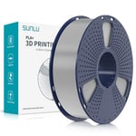 SUNLU Filament PLA+ 1.75mm 1KG, Neatly Wound, Filament pour Imprimante 3D, Filament PLA Plus Résistant, Précision Dimensionnelle +/- 0.02mm, Bobine de 1kg (2.2 LBS) Argent