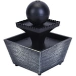 Desktop Water Feature Indoor Table Top Fountain LED Lights Round Ball Decoration