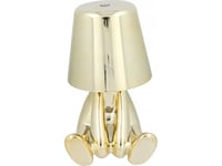 Oem Skrivbordslampa Sängbordslampa Gold Man Art Deco Sittande (Mönster 5) Mltl