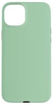 Coque pour iPhone 15 Plus Couleur simple vert menthe clair