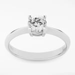 Mogul 18ct White Gold Round Brilliant Diamond Engagement Ring, 0.7ct