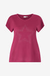 Only Carmakoma - T-shirt carAlexia Life SS V-neck Tee Jrs - Rosa