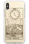 The Moon Tarot Card Cream Impact Phone Case for iPhone XS Max TPU Protective Light Strong Cover with Psychic Astrology Fortune Occult Magic