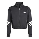 adidas Fille All Sports NXT Full-Zip Hoodie, Black/White, 13-14 Years