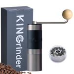 KINGrinder K2 Moulin à café manuel à poignée droite avec 140 degrés de mouture réglables pour Aeropress, presse française, drip, expresso, capacité de 25 g