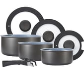 TOWER Freedom 7-piece Non-stick Saucepan Set - Graphite