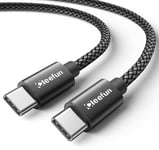 CLEEFUN USB C to USB C Cable [1M, 2-Pack], USB Type C 60W PD QC 3.0 Fast Charger Charging Cord Compatible With Samsung Galaxy S21 S20 fe Note 20 10 Ultra Plus A51 A70 A71 A80 A90, Pixel XL 5 4 3