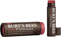 Burt'S Bees 100% Natural Tinted Lip Balm, Hibiscus with Shea Butter & Botanical 