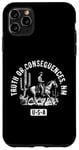 Coque pour iPhone 11 Pro Max Truth or Consequences NM USA Cowboy Horse Design vieilli