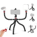 NEEWER T91 Trépied Flexible avec Deux Bras Magiques, Mini trépied de Voyage avec obturateur/Support caméra d'action Compatible avec GoPro Hero 12 iPhone 15 14 Pro Max Sony a7c, Charge maximale 4,4lb