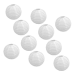 10 Pcs Paper Lanterns 8 Inch Pure White Hand Painted Round Paper Lanterns AS GB