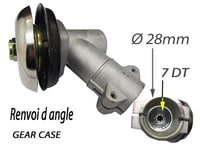 debroussailleuse renvoi d angle adaptable   tube 28 mm fixation étoile 7 dents