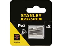 Stanley Torsion Skruvmejsel Bits Pz3x25mm 2St (Sta62042)