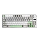 EPOMAKER TH80-X disposition 2.4ghz/Bluetooth/USB-C filaire sans fil joint d'échange à chaud clavier mécanique pour Office/P1/Mac - Type Grey Green-Wisteria Linear