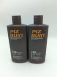 2x Piz Buin Moisturing Sun Lotion 30spf 200ml