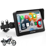 Carpuride W702 Motorcycle Carplay Screen, Wireless CarPlay & Android Auto, 7 inch Waterproof Touchscreen, Dual Bluetooth, Navigation, Siri.