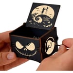 Halloween Wooden Music Box The Nightmare Before Christmas Handsnidade vintage träspeldosa Halloween, födelsedag, jul, alla hjärtans dag present