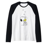 Peanuts Valentine Snoopy and Woodstock Hugs and Love Raglan Baseball Tee