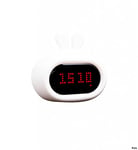 InnoGIO GIOrabbit, Réveil Éducatif et Veilleuse Enfant Motif Lapin, Lampe Bébé avec Horloge en Silicone Souple, 8 Couleurs Alternatives, Rechargeable par Câble Micro-USB, Aide à l'Endormissement