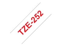 Brother TZe-252 - rød på hvid 24mm x 8m