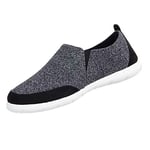 Isotoner Zenz Activate Heather Pantoufles en Tricot pour Homme Chausson, Noir, 44.5 EU