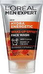 Hydra Energetic Face Wash 100ml, Energizing Cleanser for Men, Refreshing Skincar