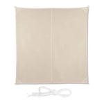 relaxdays Voile d’ombrage carré diffuseur d’Ombre Protection Soleil Balcon Jardin UV Toile imperméable 3x3 m, Beige, 3 x 3 m