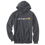 Carhartt, Homme, Sweat-shirt mi-épais avec logo imprimé Coupe ample, Carbone chiné (Carbon Heather), XL