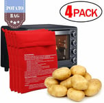 4 pcs Microwave Potato Corn Bread Tortillas Cooker Baked Bag Washable Reusable