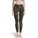 Ballbollbll Egypt India - Pantalon de yoga maya pour femme - Taille haute et contrôle du ventre - Sans couture - Pour le sport, la course à pied, les loisirs quotidiens - Blanc - XXXL