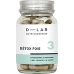 D-LAB Nutricosmetics Detox Foie Food Supplement For Liver Detox, 1 Month