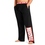 Marvel Avengers Bas de Pyjama Homme, Pantalon Pyjama Confortable et Stylé - Cadeau Homme et Ado (XL, Noir Marvel Logo)