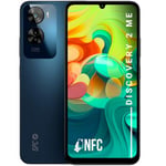 SPC Discovery 2 ME – Smartphone 6,75” HD+, 6 Go RAM, 256 Go de mémoire Interne, Triple caméra AI, NFC, Charge Rapide 5000 mAh 18 W, téléphone Mobile Android 14, déverrouillage biométrique – Deep Sky