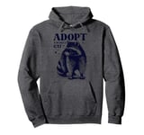 Vintage Style Trash Panda Raccoon Lover Adopt a Street Cat Pullover Hoodie