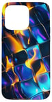 Coque pour iPhone 15 Pro Max Art abstrait psychédélique bleu électrique futuriste