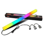 Coolmoon 5V/3Pin Small 4Pin Light Strip Aluminium Magnetic RGB LED Color Lamp for PC for Case Chassis 11.8in Small 4pin and 5V 3pin