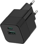 Chargeur Usb C Qc3.0 Rapide Prise Pour Iphone 15 14 13 12 11 Pro Max Se Xs Xr 8 Plus,25w Embout Type Usbc Secteur Pour Galaxy,Ipad,Téléphones,Alimentation Tete Mural Bloc Adaptateur