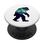 Bigfoot in the Forest Sasquatch Yeti Aurora PopSockets Adhesive PopGrip