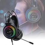 7.1 Surround Sound Gaming Headset PC:lle, USB PC-kuulokkeet melua vaimentavalla mikrofonilla ja LED-valolla