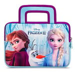 Pebble Gear Frozen 2 Carry Bag - Universal neoprene kids carrry bag in Disney Frozen 2-Design, for 7' tablets (Fire 7 Kids Edition, Fire HD 8 case), durable zip, Elsa, Anna and Olaf